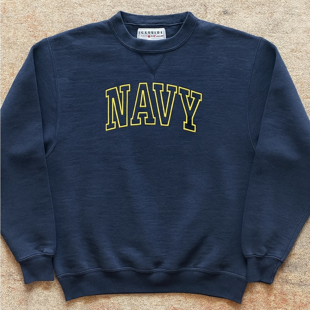 Vintage M.J. Soffe NAVY Men's Crewneck Sweater